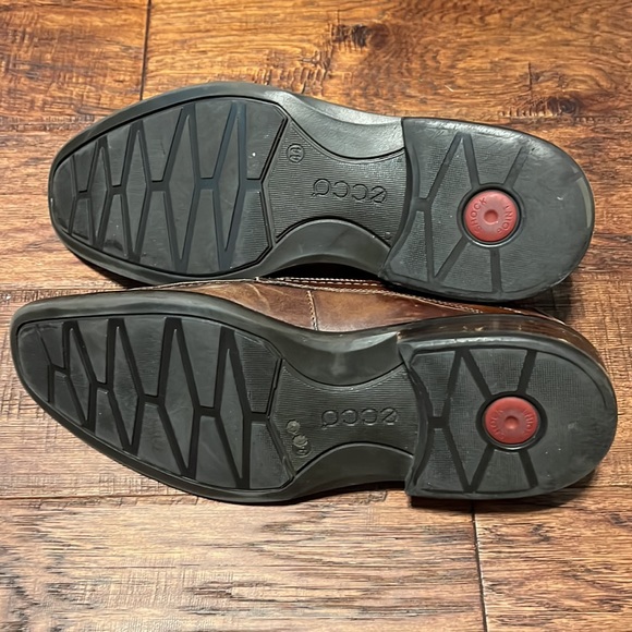 Ecco Men's Brown Leather Oxford Shoes - Picture 8 of 8